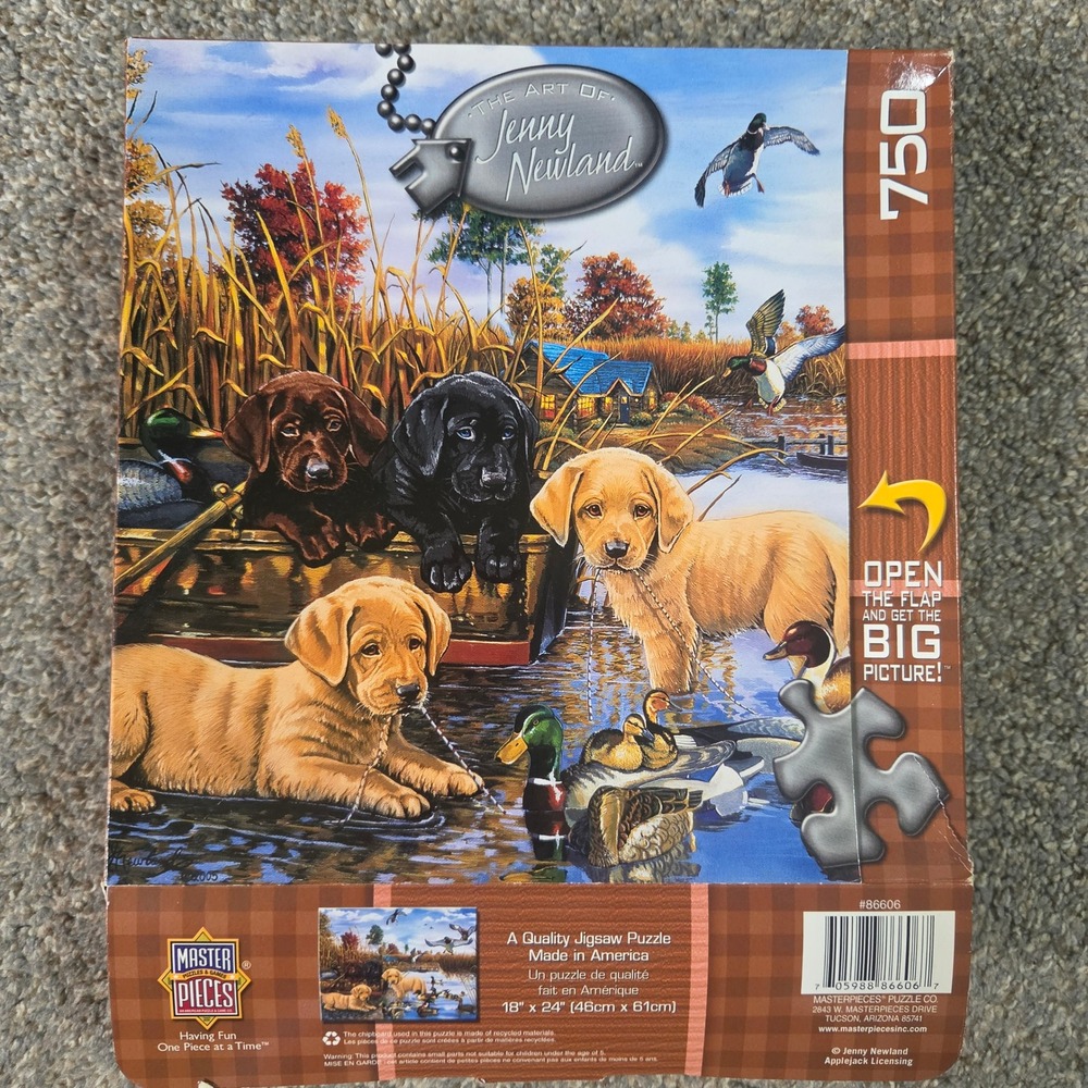MasterPiece Jenny Newland Tail Waggin Day Labrador Puppy 750 Piece Puzzle 86606